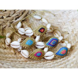 Βραχιόλι χειροποίητο Μάτι macrame gold-blackVR00661