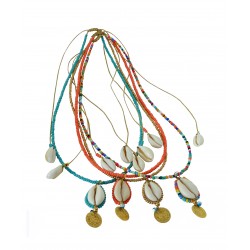 Κολιέ Boho shell colours  KL00556