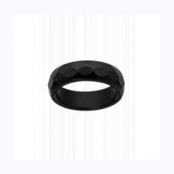 Ανδρικό δακτυλίδι Αχάτης μαύρος RI0015