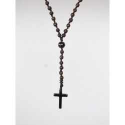 Ανδρικό χειροποίητο Ροζάριο hematite cross  KLA0088
