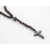 Ανδρικό χειροποίητο Ροζάριο hematite cross  KLA0088