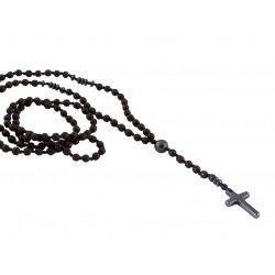 Ανδρικό χειροποίητο Ροζάριο hematite cross  KLA0088