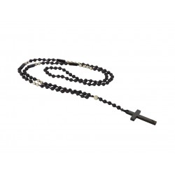 Ανδρικό χειροποίητο Ροζάριο hematite cross  KLA0088