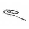 Ανδρικό χειροποίητο Ροζάριο hematite cross  KLA0088
