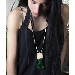 Χειροποίητο κολιέ μακρύ ethnic tassel EX0004