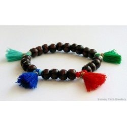Βραχιόλι  wooden beads /tassels BH0005