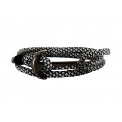 Ανδρικό βραχιόλι Anchor gun metal bl-wh VRA00591