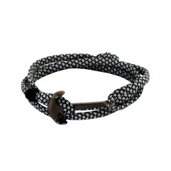 Ανδρικό βραχιόλι Anchor gun metal bl-wh VRA00591
