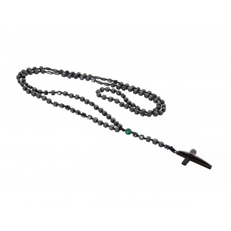 Ανδρικό χειροποίητο ροζάριο με ατσάλινο σταυρό KLA0081