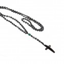 Ανδρικό χειροποίητο ροζάριο με ατσάλινο σταυρό KLA0091