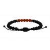 Ανδρικό βραχιόλι Onyx black - carnelian VRA00594