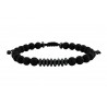 Bracelet Onyx black - carnelian VRA00594