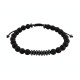 Bracelet Onyx black - carnelian VRA00594