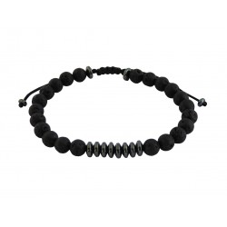 Ανδρικό βραχιόλι Onyx black - carnelian VRA00594