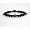 Bracelet Onyx black - carnelian VRA00594