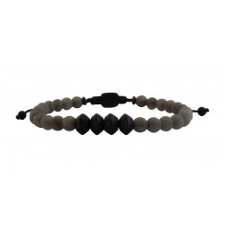 Bracelet Onyx black - carnelian VRA00594