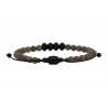 Bracelet Onyx black - carnelian VRA00594