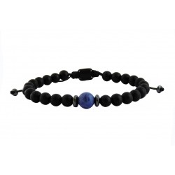 Ανδρικό βραχιόλι Onyx black - sodalite  VRA00598
