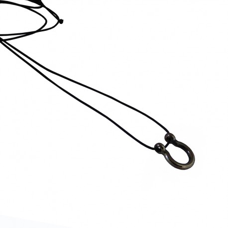 Ανδρικό μενταγιόν Πέταλο gunmetal  KLA0094