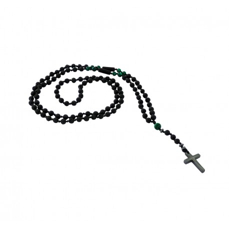 Handmade rozario hematite cross  KLA0088