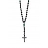 Ανδρικό χειροποίητο Ροζάριο hematite cross  KLA0088
