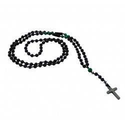 Ανδρικό χειροποίητο Ροζάριο hematite cross  KLA0088