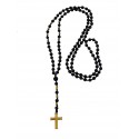 Ανδρικό χειροποίητο Ροζάριο hematite cross  KLA0088