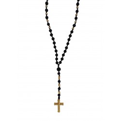 Ανδρικό χειροποίητο Ροζάριο hematite cross  KLA0088