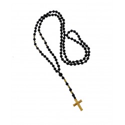 Ανδρικό χειροποίητο Ροζάριο hematite cross  KLA0088