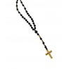 Ανδρικό χειροποίητο Ροζάριο hematite cross  KLA0088