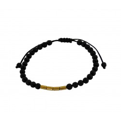 Ανδρικό βραχιόλι Gold hematite lava VRA00605