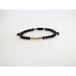 Ανδρικό βραχιόλι Gold hematite lava VRA00605