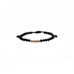 Ανδρικό βραχιόλι Gold hematite lava VRA00605