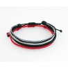 Ανδρικό βραχιόλι set 2 macrame red / 4cords