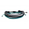 Ανδρικό βραχιόλι set 2 macrame green / 4cords