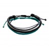 Ανδρικό βραχιόλι set 2 macrame green / 4cords