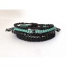 Ανδρικά βραχιόλια macrame / howlite σετ 4 τμχ  VRA00616