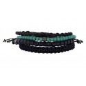 Ανδρικά βραχιόλια macrame / howlite σετ 4 τμχ  VRA00616