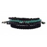 Ανδρικά βραχιόλια macrame / howlite σετ 4 τμχ  VRA00616