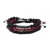 Ανδρικά βραχιόλια σετ 3 τμχ Lava hematite howlite VRA00619