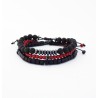 Ανδρικά βραχιόλια σετ 3 τμχ Lava hematite howlite VRA00619
