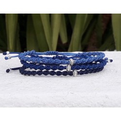 Ανδρικό βραχιόλι macrame 3blue  VRA00621