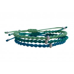 Mens bracelet macrame 3greenblue  VRA00622