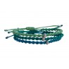 Mens bracelet macrame 3greenblue  VRA00622