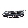 Mens bracelet macrame 3greyblack  VRA00623