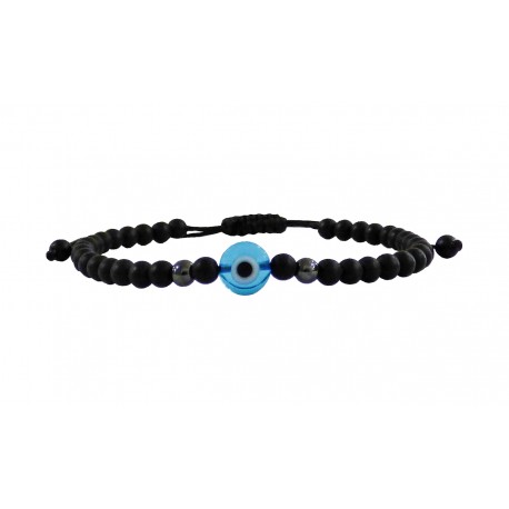 Mens bracelet evil eye white VRA00627