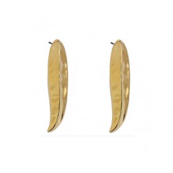 Σκουλαρίκια  leaf  gold 24Κ SK00249