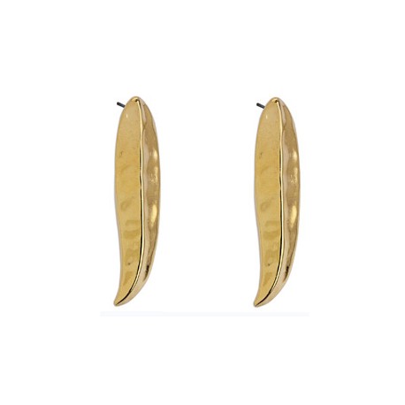 Σκουλαρίκια  leaf  gold 24Κ SK00249