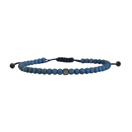 Ανδρικό βραχιόλι howlite light blue  VRA00635