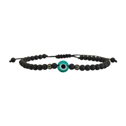 Mens bracelet evil eye green VRA00636